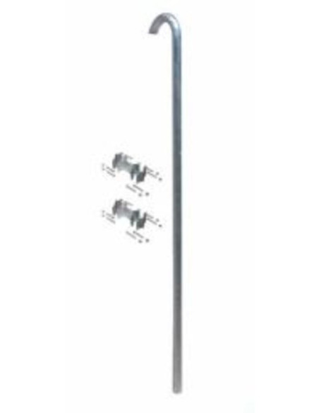 Palo con curva 2m ⌀50x2mm con kit di fissaggio A139400