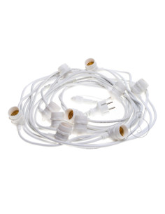 Catenaria bianca da esterno 220V IP44 con 11 portalampade...