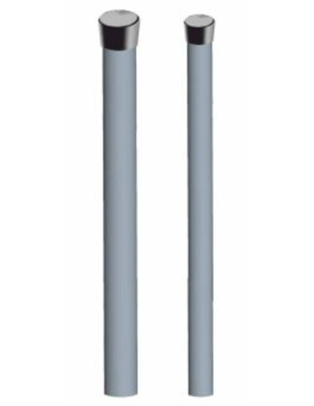 Palo h.1,5m ⌀40mm spessore 1,5mm con tappo nero