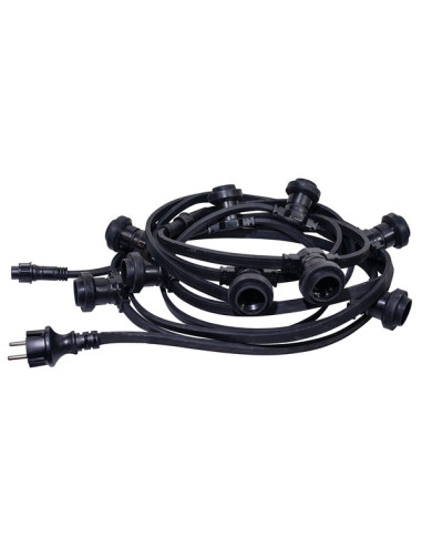 Catena porta lampade 12x E27 IP44 4m  2x1,5mm