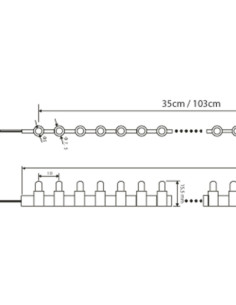 Striscia LED 90° 6000k 5,8W 99led 103cmi IP65