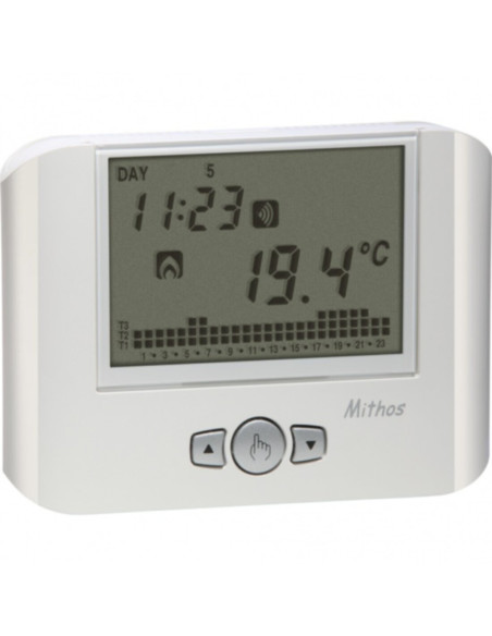 Cronotermostato settimanale da parete rf  bianco a batterie