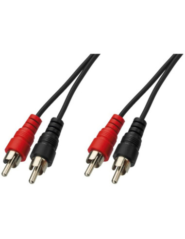 Cavo audio 2rca r/n - 2rca r/n 0,5m rca maschi