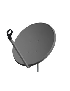 Parabola offset 88 alluminio grigia con attacco palo