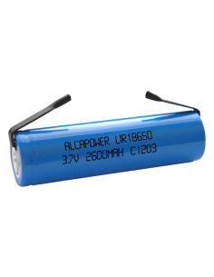 Batt. ricar. li-ion 3,7V 2600mAh con term. sald. no...
