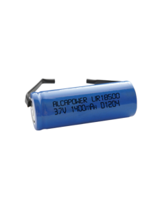 Batterica ricaricabile li-ion 18500 3,7v 1300mAh term....