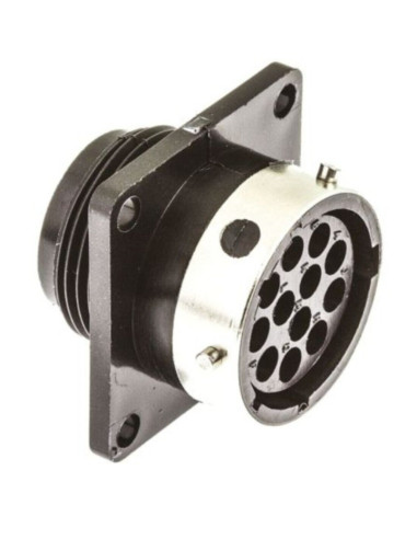 Plastic circ. metal coupl. conn. 12 pos.