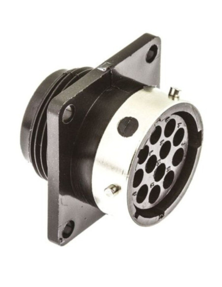 Plastic circ. metal coupl. conn. 12 pos.