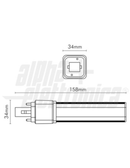 Lampada pl 8W 230V 3000k 577lm