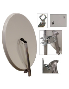 Parabola vicky plus ø90cm alluminio RAL 7035 (bianco)