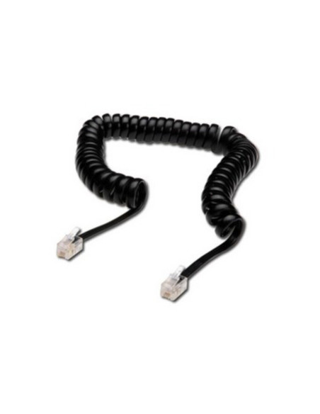 Cavo telefonico spiralato nero 4 m