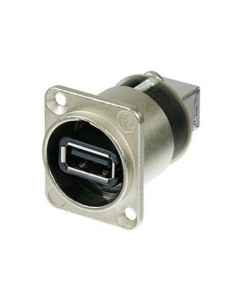 Connettore USB passante da pannello nero IP65