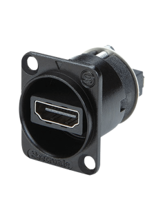 Connettore HDMI da pannello passante nero