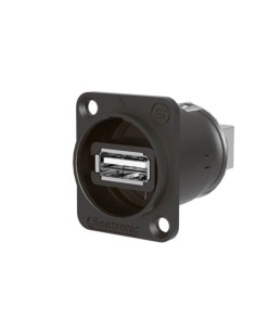 Connettore USB passante da pannello nero