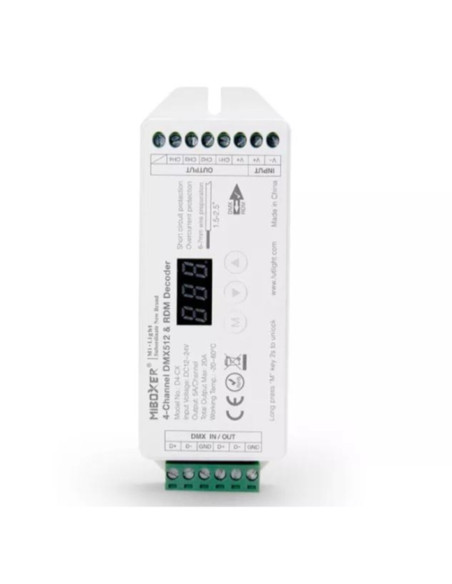 Decoder DMX 4CH 12/24Vdc 20A RGBW DMX512 RDM
