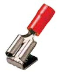 Faston maschio/femmina isolato  6,3mm rosso