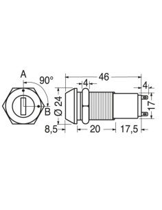 Interruttore a chiave 2 posiz. 2