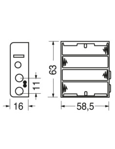 Portabatterie 4xAA 04/11005-00 2
