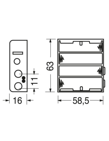 Portabatterie 4xAA 04/11005-00