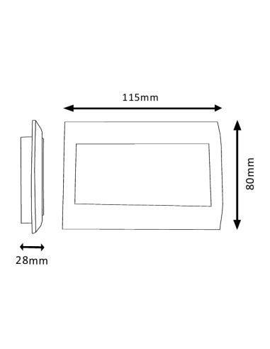 Lampada d'emergenza LED 2W da incasso per...