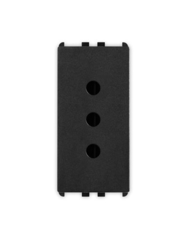 Presa 2P+T 10A nera serie PIXIA