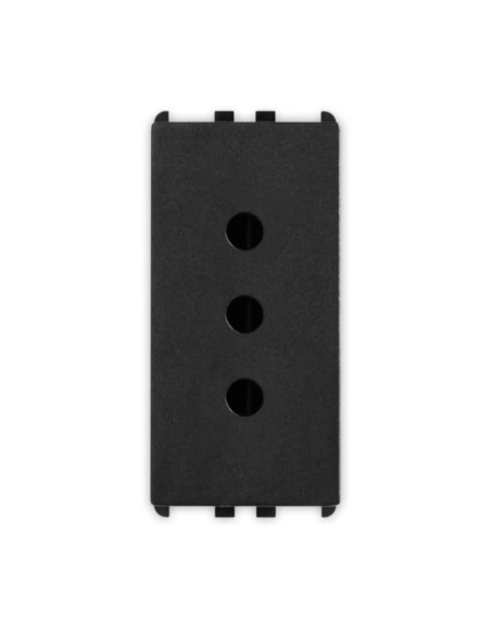 Presa 2P+T 10A nera serie PIXIA