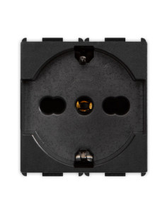 Presa P40 universale 2P+T 16A nera serie PIXIA