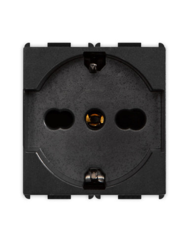 Presa P40 universale 2P+T 16A nera serie PIXIA