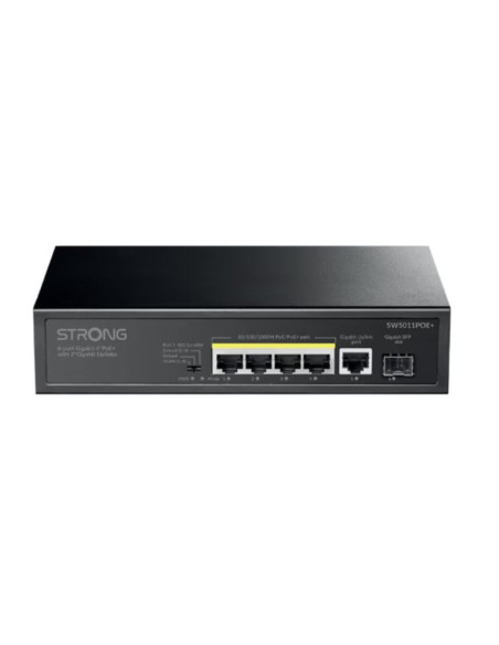 Switch PoE 4 porte gigabit 100W + 1 porta uplink + 1 porta SFP
