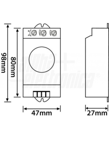 Sensore movimento micro-onde 12/24VDC