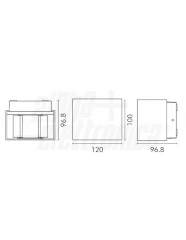Applique Led 10W 230Vac 4000K IP65 corpo bianco