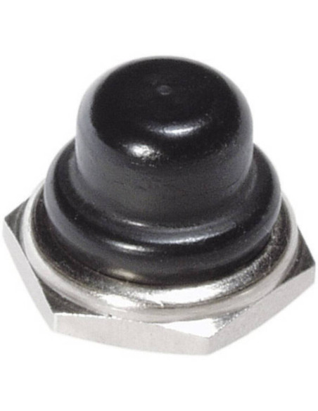 Cappuccio nero + dado nichelato