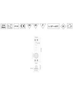 Sensore pir per barre a LED 12/24v 72/144w 2