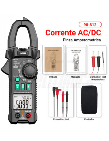 Pinza amperometrica AC/DC 600A 98-812
