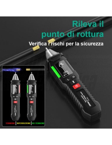 Rilevatore di tensione senza contatto 12-1000V...