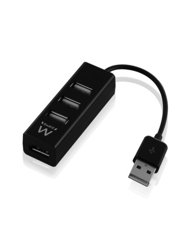 Mini hub USB 2.0 4 porte nero