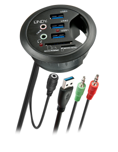 Hub USB 3.0 da scrivania con card reader