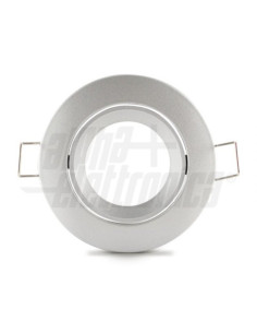Supporto lampada LED GU5.3 + cavo 15cm silver