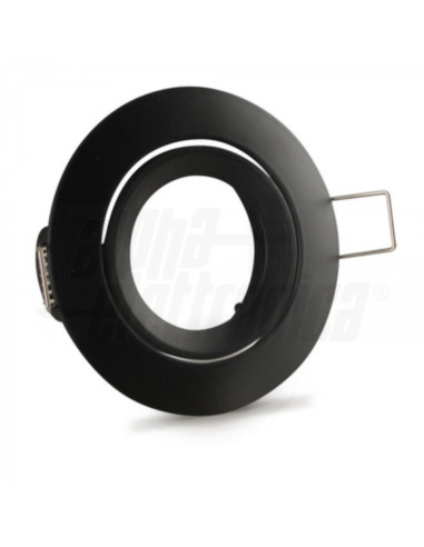 Supporto lampada LED GU5.3 + cavo 15cm nero