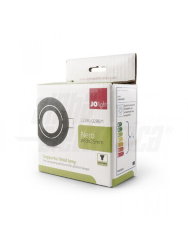 Supporto lampada LED GU5.3 + cavo 15cm nero