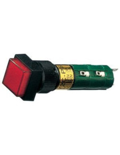 Interruttore bipolare luminoso quadrato rosso