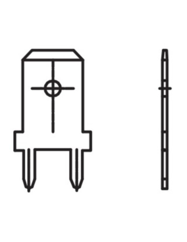 Faston 6,3 verticale passo 5 mc1000 ot. sn. 140/09