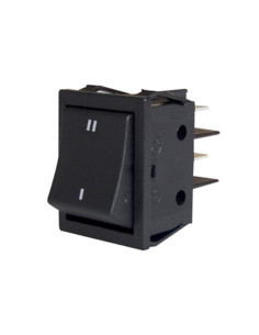 Deviatore unipolare nero 16A 250vac serigrafia i/ii...