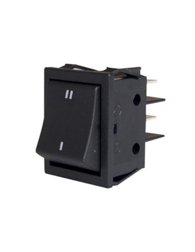 Deviatore unipolare nero 16A 250vac serigrafia...