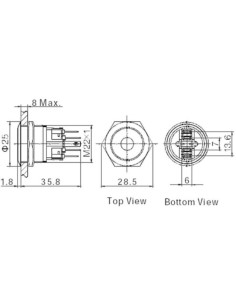 Commutatore antivandalo 2 posizioni NO-NC 3A/220V anello... 2