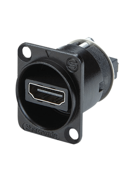 Connettore HDMI da pannello passante nero