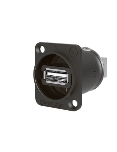 Connettore USB passante da pannello nero
