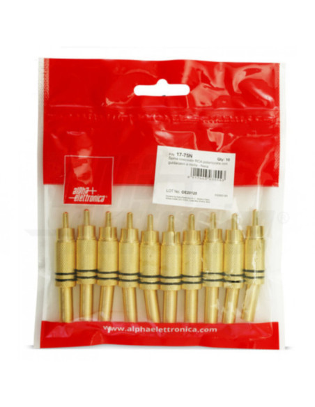 Spina coax RCA con guidacavo nera