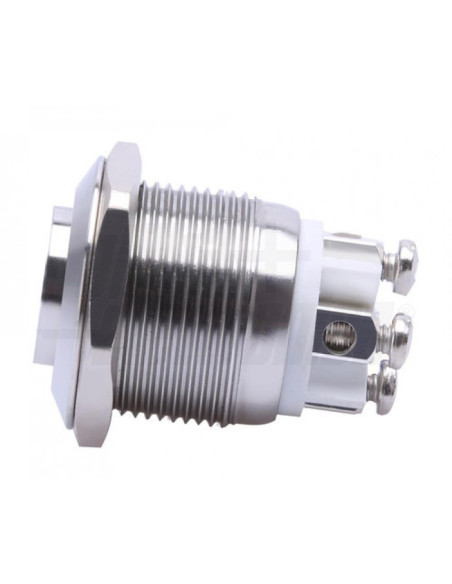 Pulsante antivandalo 1p vite 24V verde (on) / - / off