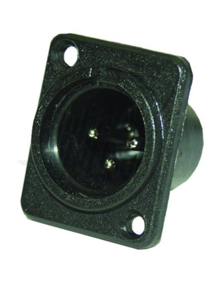 Spina XLR da pannello nera